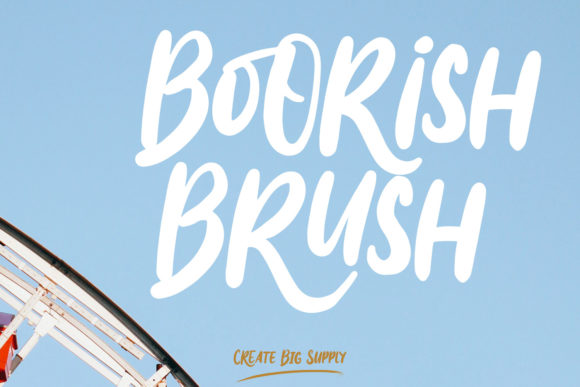 Boorish Brush: A Playful Display Font for Campaign Creativity
