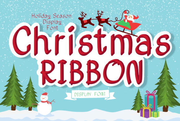 Christmas Ribbon: A Friendly Display Font for Branding Projects