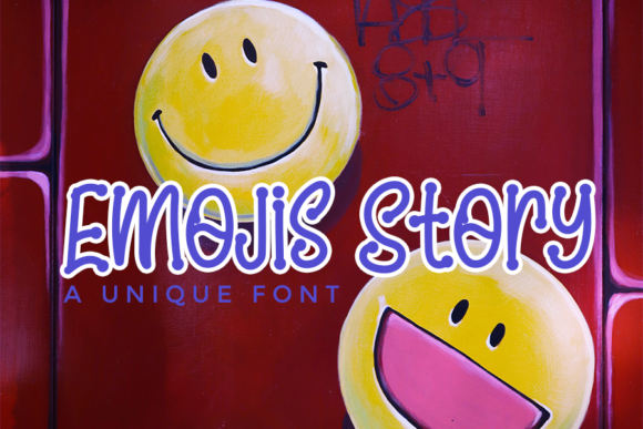 Emojis Story Font for Handmade Creations