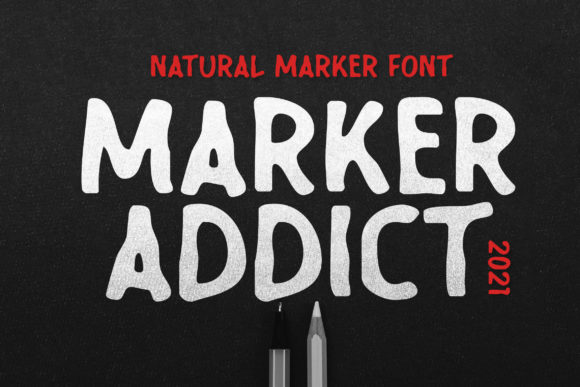 Marker Addict: A Bold Display Font for Editorial Design