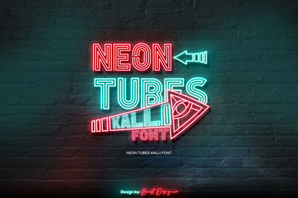 Neon Tubes Kalli: A Whimsical Font for Bold Branding