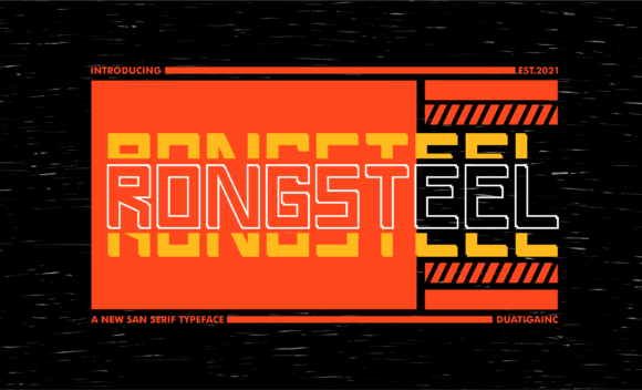 Rongsteel: A Bold Display Font for Editorial Design